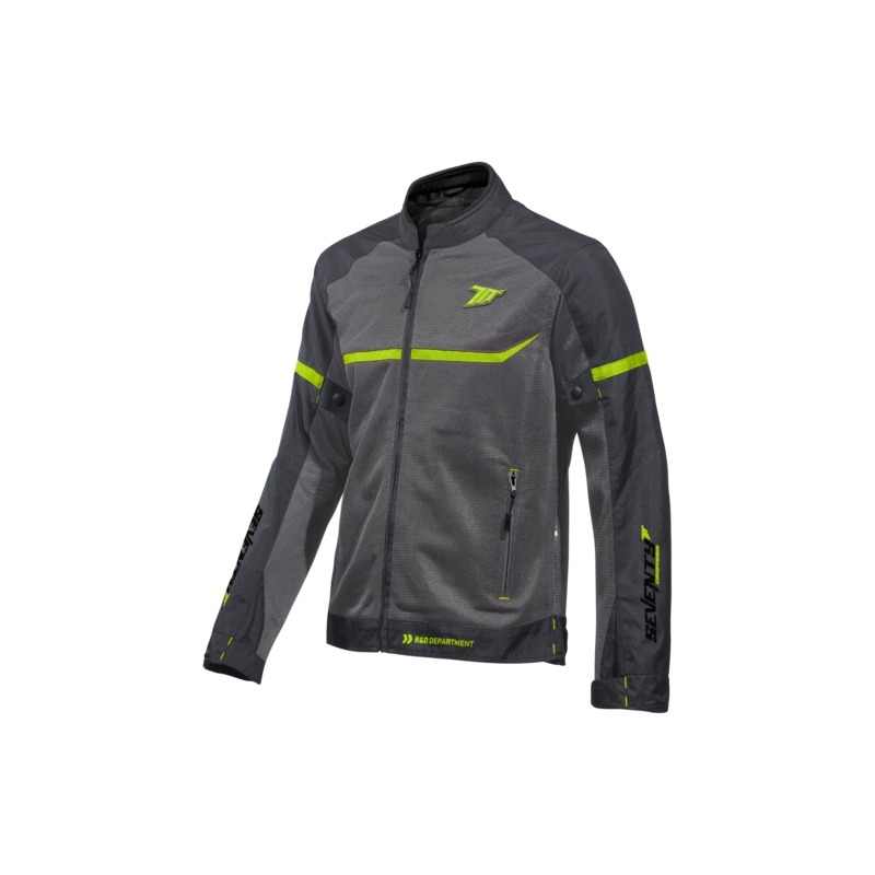 Motoristična jakna SEVENTY DEGREES SD-JR30.1 Mojave sivo-fluo rumena