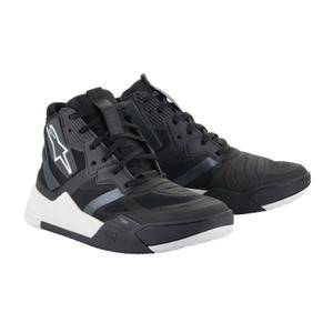 Črno-beli motoristični škornji Alpinestars Speedflight