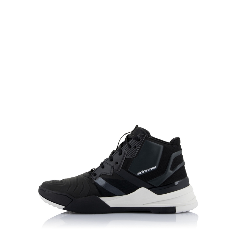 Črno-beli motoristični škornji Alpinestars Speedflight