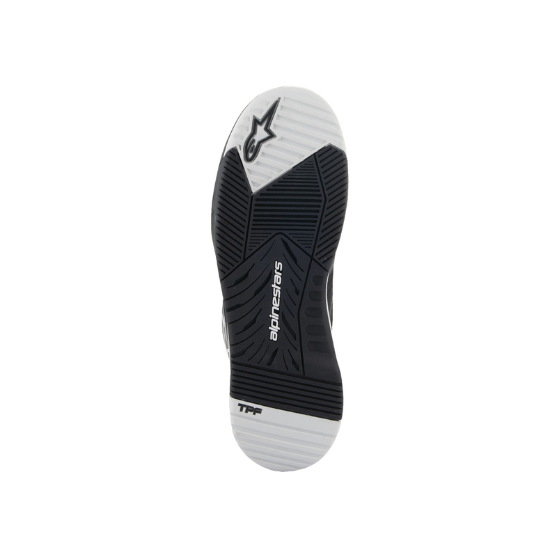 Črno-beli motoristični škornji Alpinestars Speedflight