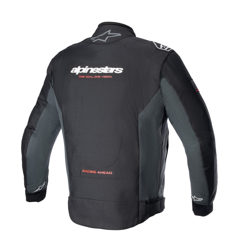 Motoristična jakna Alpinestars Monza Sport črno-sivo-rdeče-bela