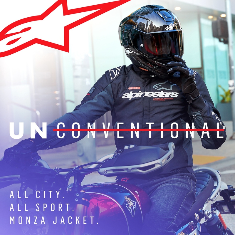 Motoristična jakna Alpinestars Monza Sport črno-sivo-rdeče-bela
