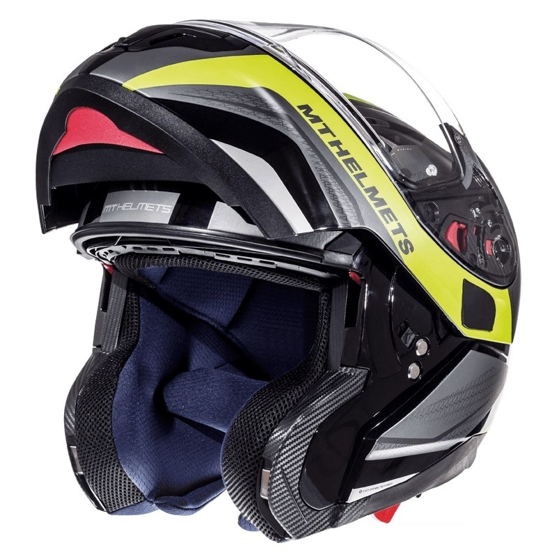 MT Atom Tarmac motoristična čelada črna mat-fluo rumena razprodaja