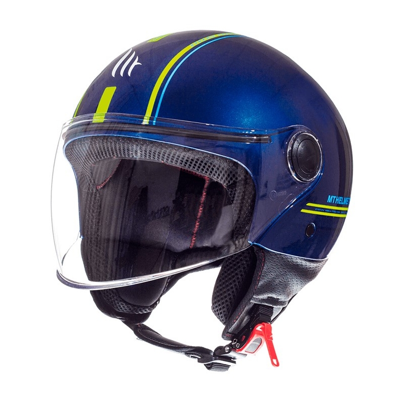 Motoristična čelada Open MT Street Entire Blue-Fluo Yellow razprodaja