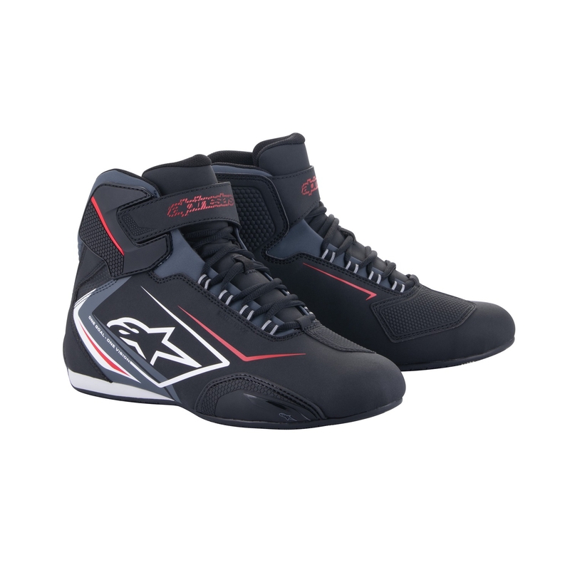Vodoodporni motoristični škornji Alpinestars Sektor črno-beli-sivi