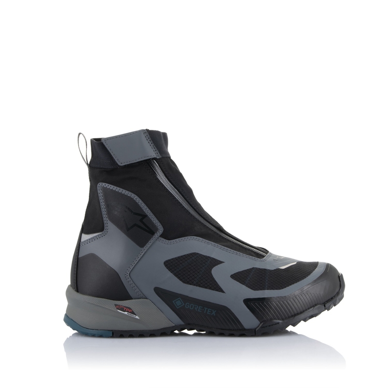 Motoristični škornji Alpinestars CR-8 Gore-Tex črno-sivo-modri
