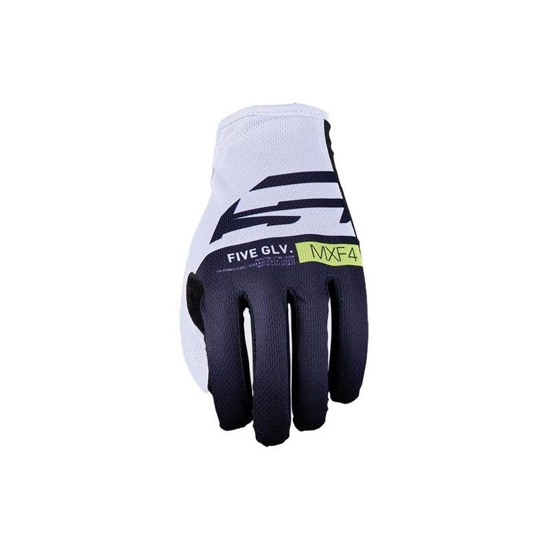 Rokavice za motokros FIVE MXF4 belo-modre-fluo rumene