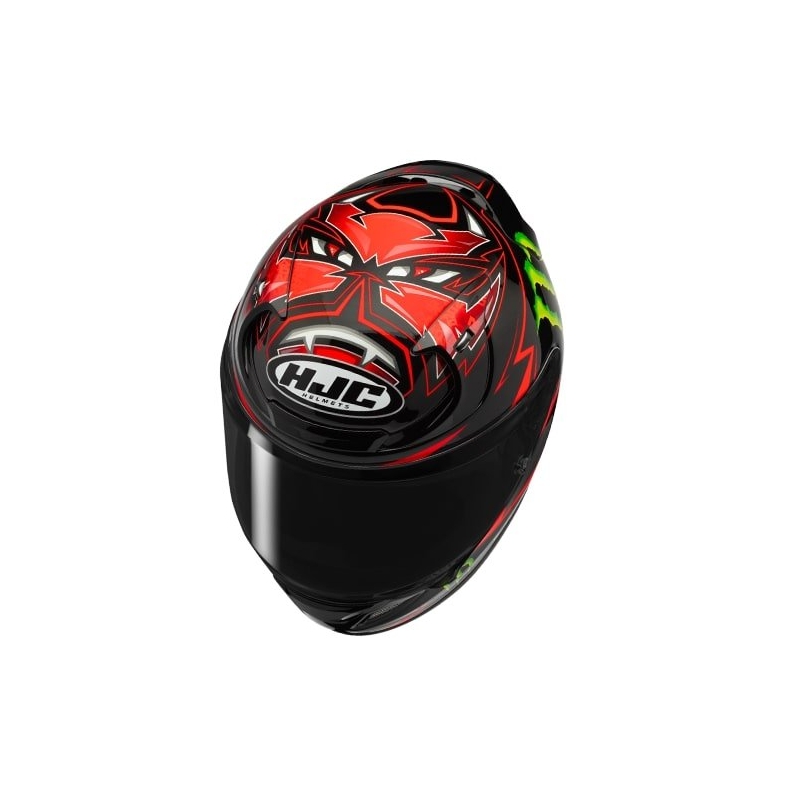 Črna celoobrazna čelada HJC RPHA 12 Quartararo Replica MC1 razprodaja