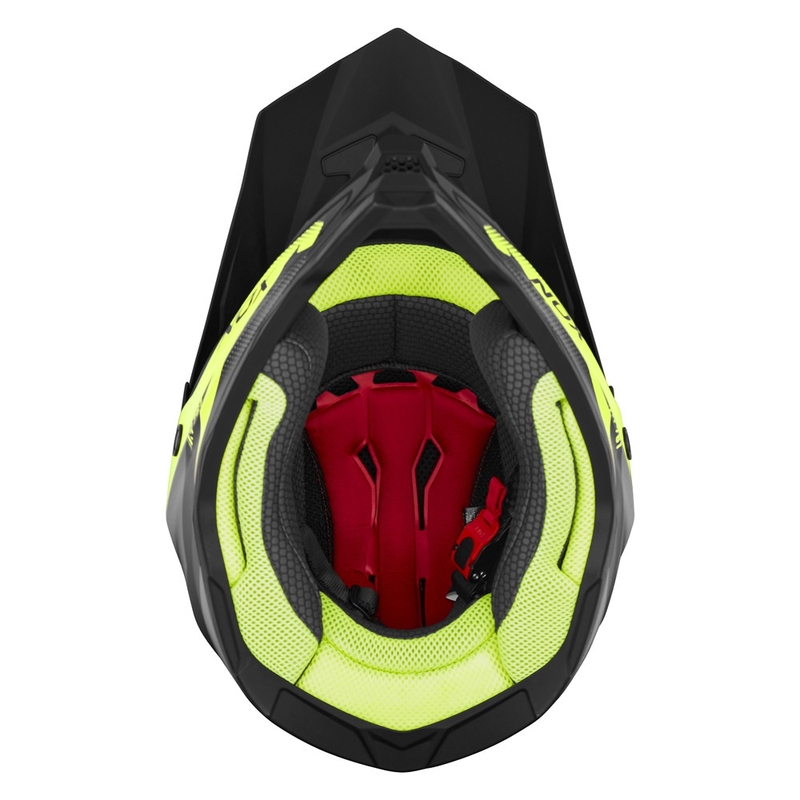 Otroška motokros čelada NOX N761 MX fluo rumeno-črno-siva