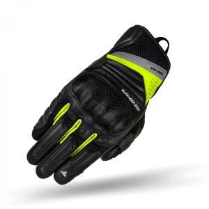 Črno-fluo rumene motoristične rokavice Shima Rush