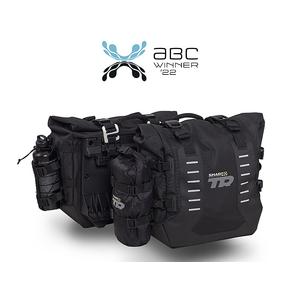 Complete set of SHAD TERRA TR40 adventure saddlebags and SHAD TERRA aluminium 48L topcase, including mounting kit SHAD Voge 500DS / 500DSX
