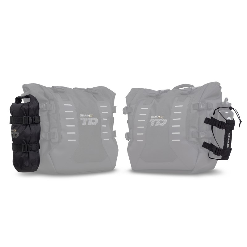 Complete set of SHAD TERRA TR40 adventure saddlebags and SHAD TERRA aluminium 48L topcase, including mounting kit SHAD Voge 500DS / 500DSX