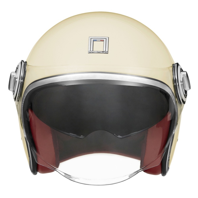 NOX PREMIUM Heritage kremasto bela odprta motoristična čelada