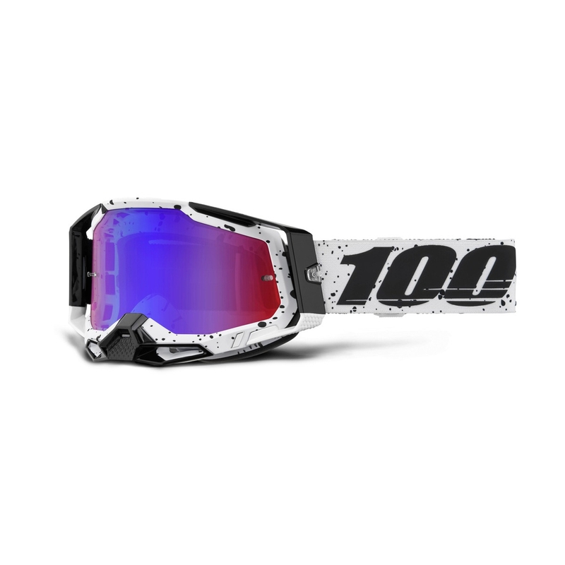 Motokros očala 100% RACECRAFT 2 Trinity rdeče-moder pleksi steklo
