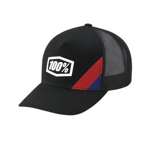 100% črna kapa Cornestone X-Fit Trucker