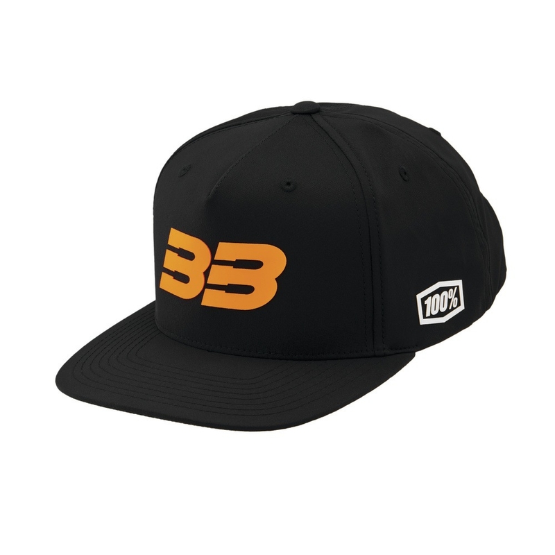 Kapa 100% BB33 Snapback črno-oranžna