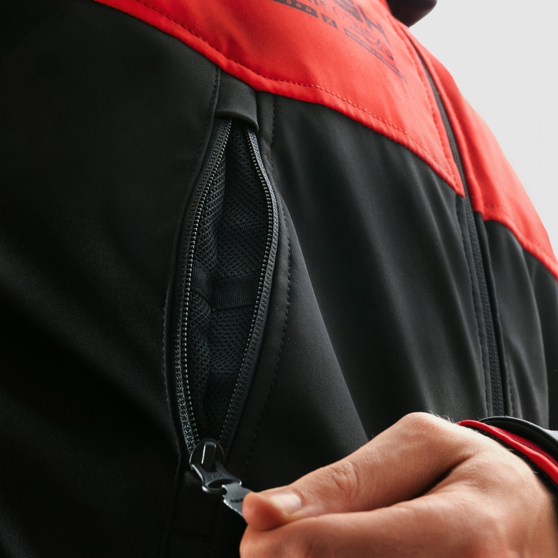 Rebelhorn Slash črno-rdeča softshell motoristična jakna