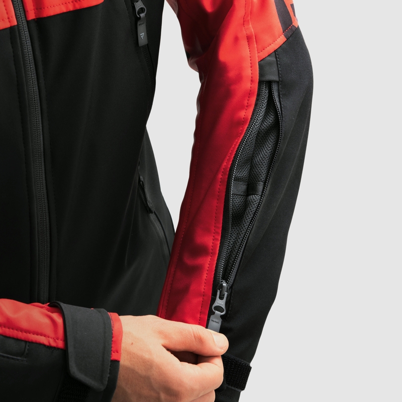 Rebelhorn Slash črno-rdeča softshell motoristična jakna