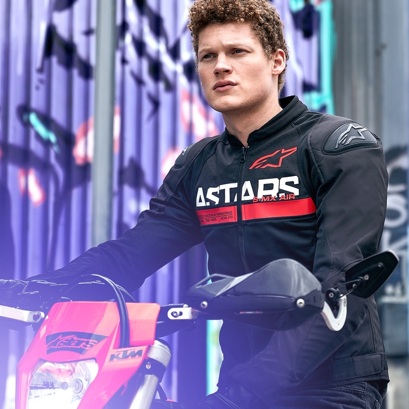 Alpinestars SMX Air motoristična jakna črno-fluo rdeča