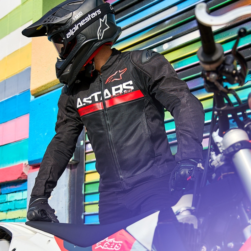 Alpinestars SMX Air motoristična jakna črno-fluo rdeča