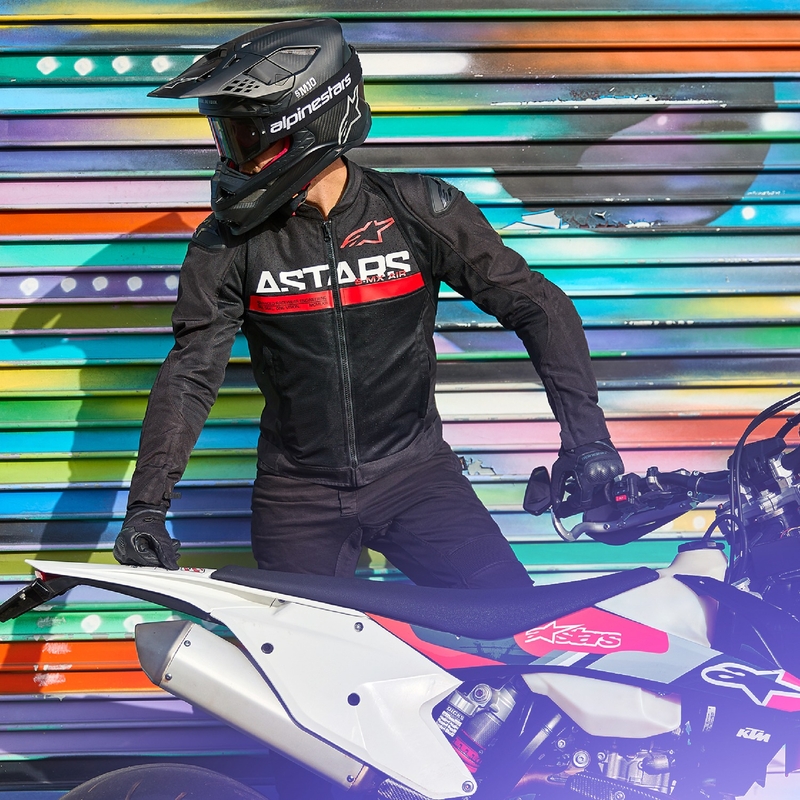 Alpinestars SMX Air motoristična jakna črno-fluo rdeča