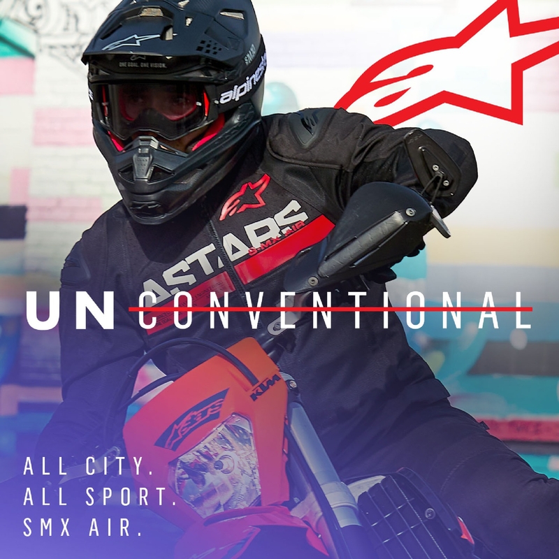 Alpinestars SMX Air motoristična jakna črno-fluo rdeča