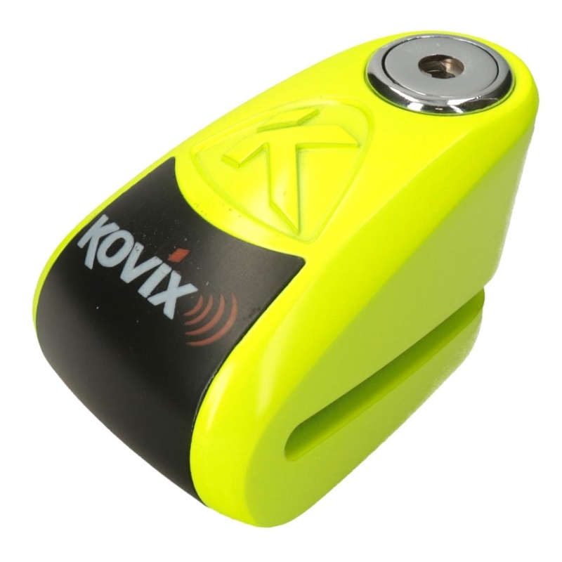 Ključavnica kolutne zavore z alarmom KOVIX KAZ10 fluo rumena