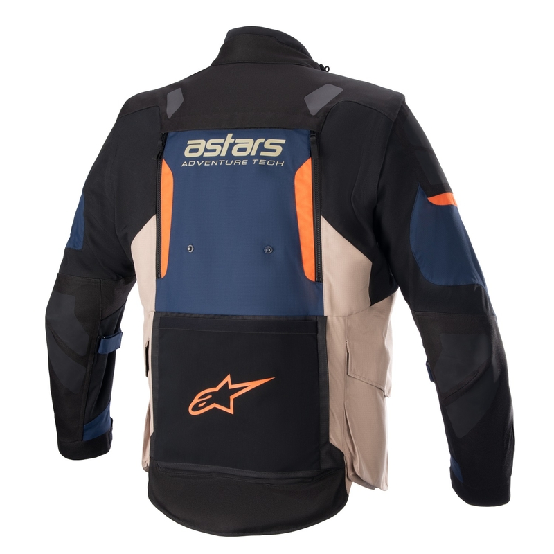 Motoristična jakna Alpinestars Halo Drystar temno modra-kaki-oranžna-črna