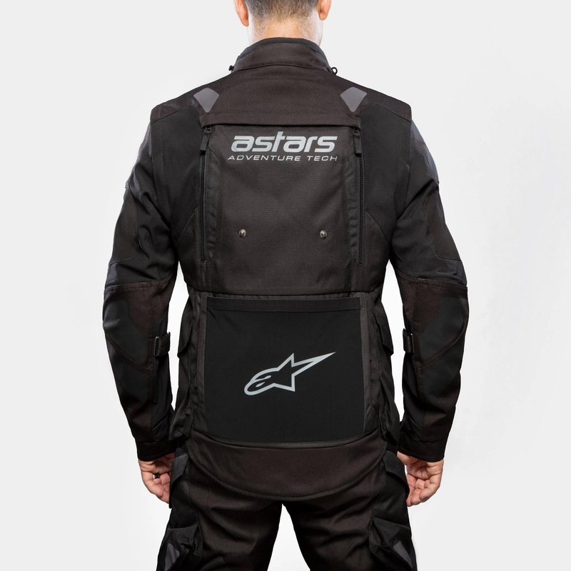 Motoristična jakna Alpinestars Halo Drystar temno modra-kaki-oranžna-črna