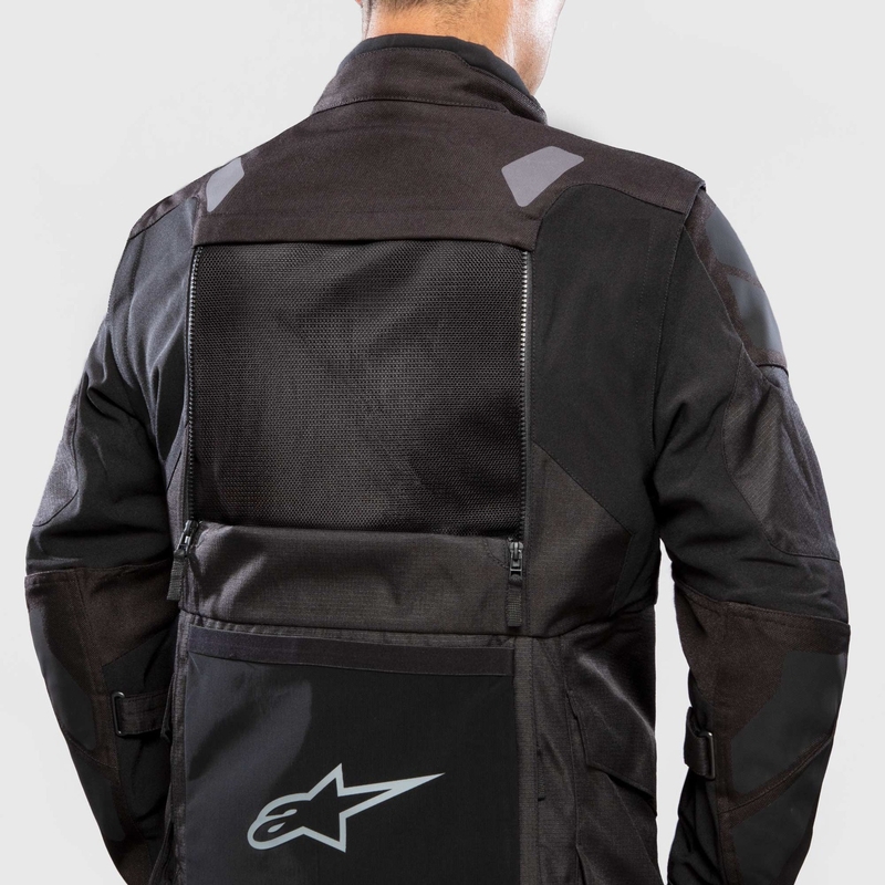 Motoristična jakna Alpinestars Halo Drystar temno modra-kaki-oranžna-črna