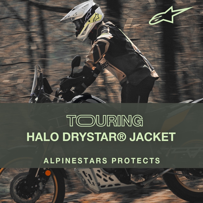 Motoristična jakna Alpinestars Halo Drystar črno-črna