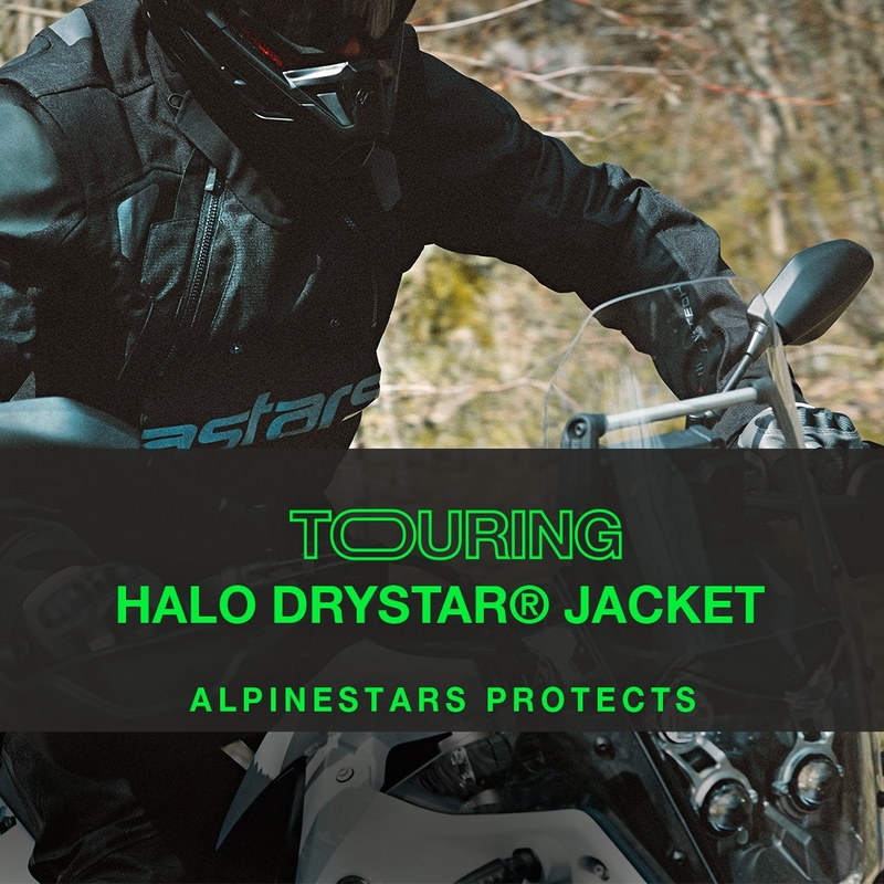 Motoristična jakna Alpinestars Halo Drystar črno-črna