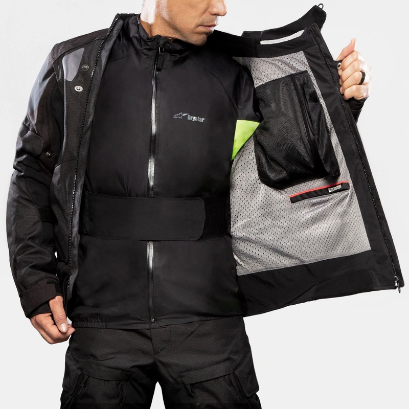 Motoristična jakna Alpinestars Halo Drystar črno-črna