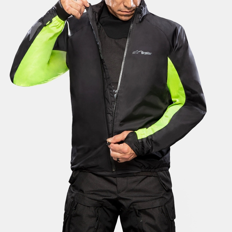 Motoristična jakna Alpinestars Halo Drystar črno-črna