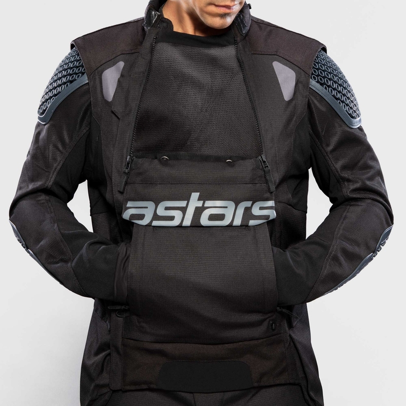 Motoristična jakna Alpinestars Halo Drystar črno-črna