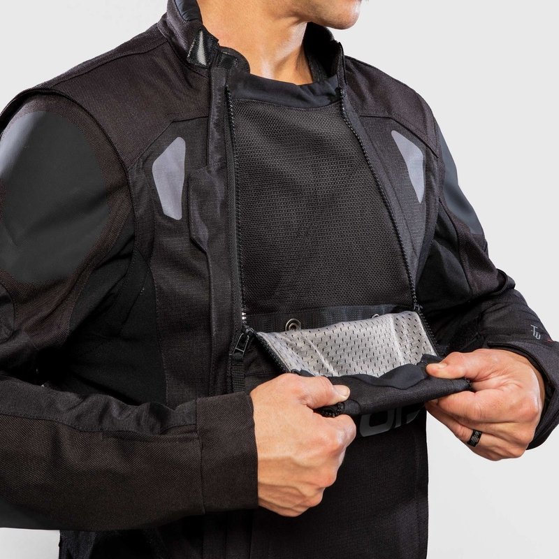 Motoristična jakna Alpinestars Halo Drystar črno-črna