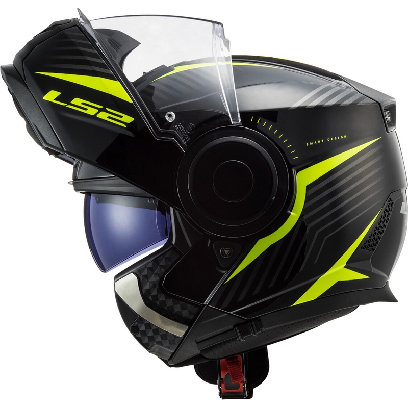 Motoristična čelada na preklop LS2 FF902 Scope Skid črno-fluo rumena - II. kakovosti