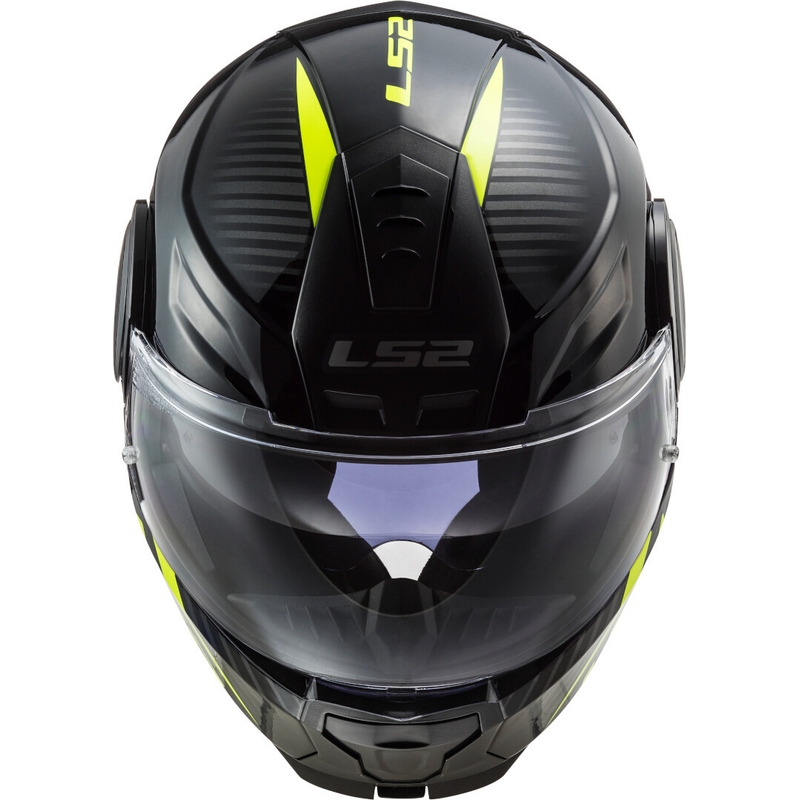 Motoristična čelada na preklop LS2 FF902 Scope Skid črno-fluo rumena - II. kakovosti