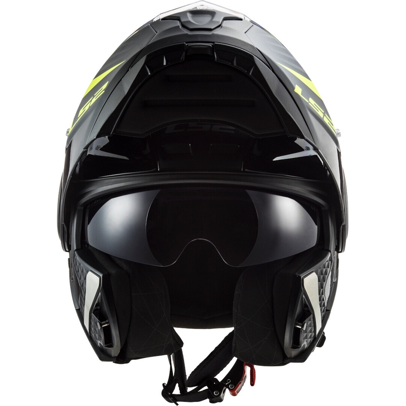 Motoristična čelada na preklop LS2 FF902 Scope Skid črno-fluo rumena - II. kakovosti