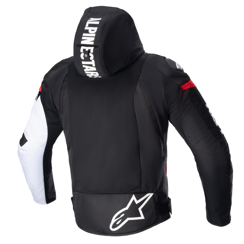 Alpinestars Zaca Air Waterproof motoristična jakna črno-belo-fluo rdeča