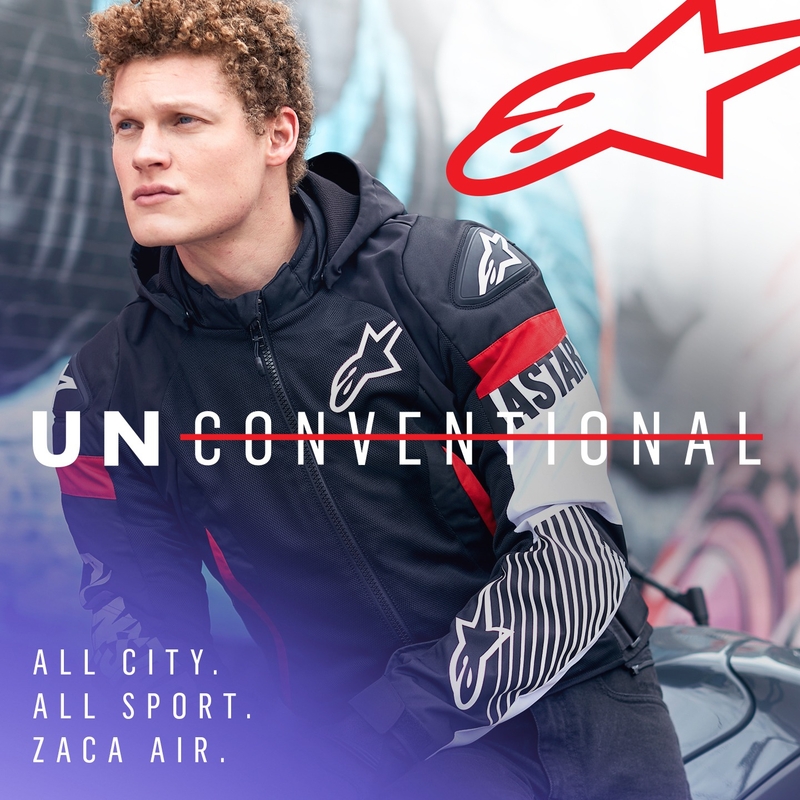 Alpinestars Zaca Air Waterproof motoristična jakna črno-belo-fluo rdeča