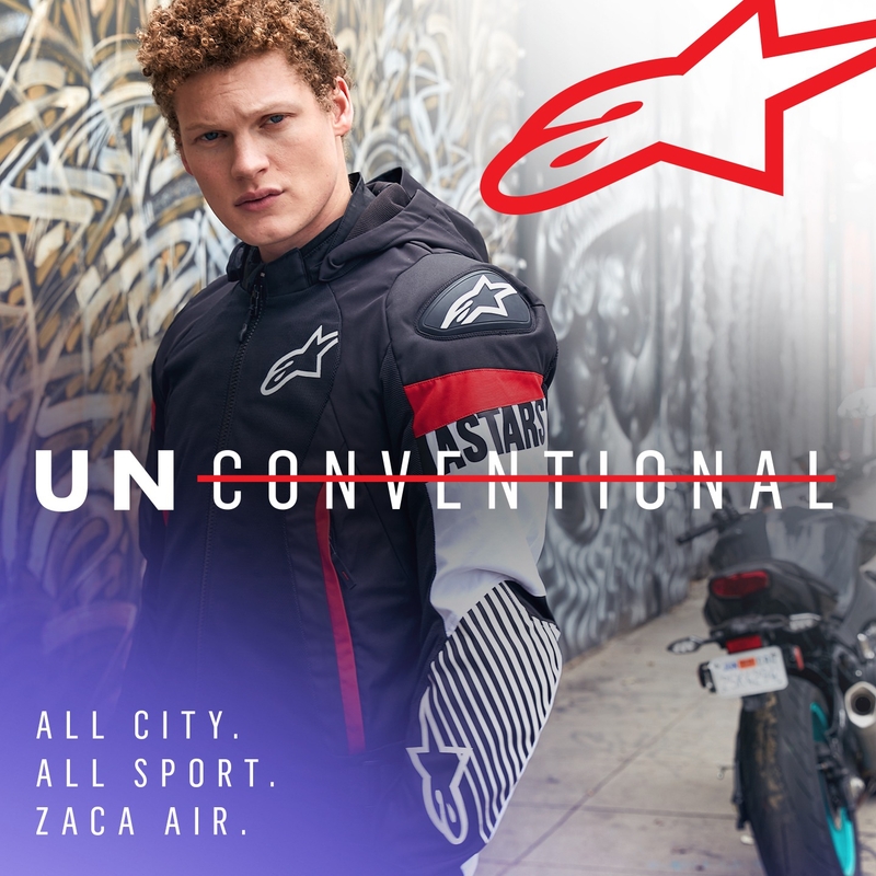 Alpinestars Zaca Air Waterproof motoristična jakna črno-belo-fluo rdeča