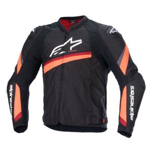 Alpinestars T-GP PLUS R 4 motoristična jakna črno-fluo rdeča