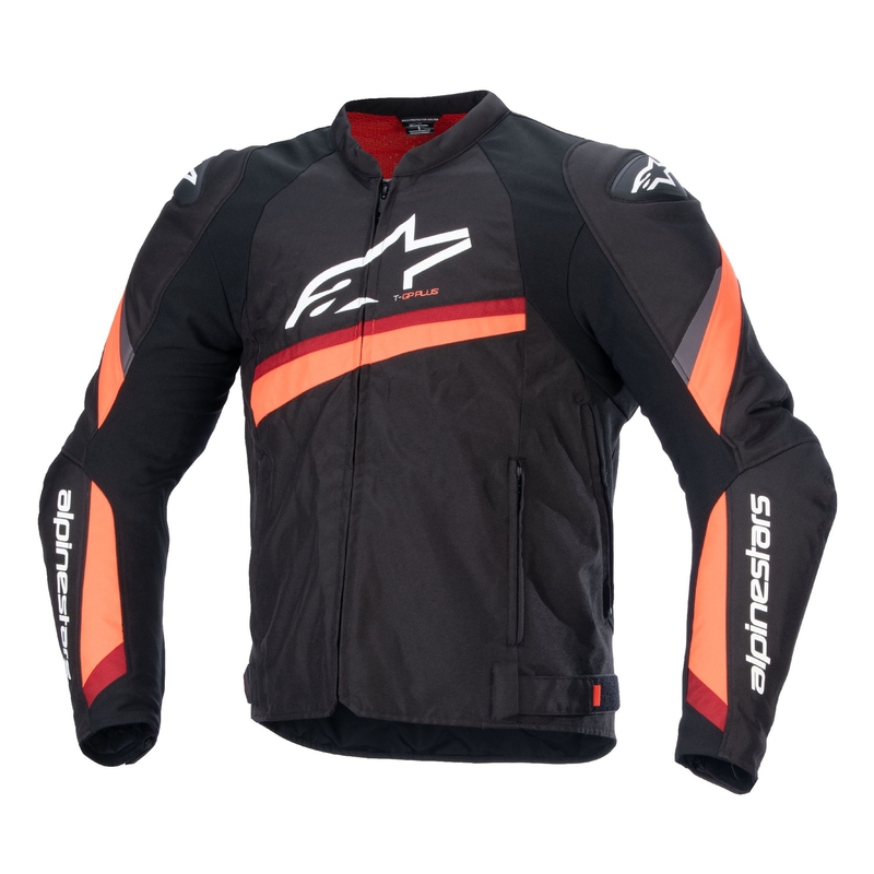 Alpinestars T-GP PLUS R 4 motoristična jakna črno-fluo rdeča