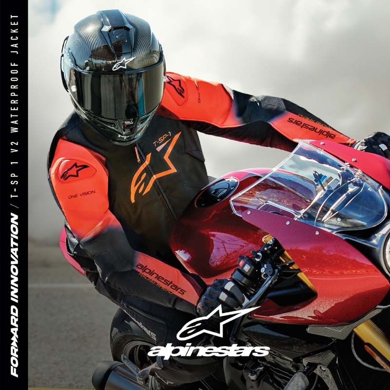 Motoristična jakna Alpinestars T-SP 1 2 Nepremočljiva črno-fluo rdeča