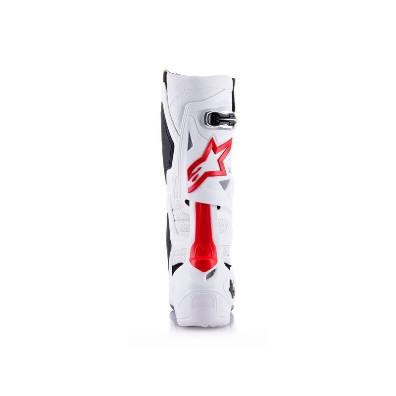 Alpinestars Tech 10 Supervented motoristični škornji perforirani belo-rdeči-črni