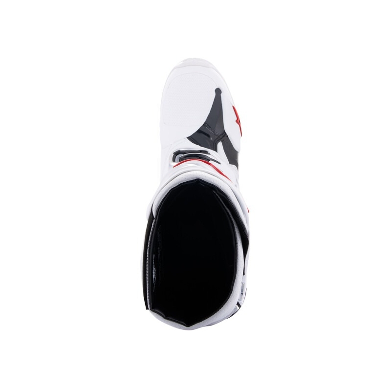 Alpinestars Tech 10 Supervented motoristični škornji perforirani belo-rdeči-črni