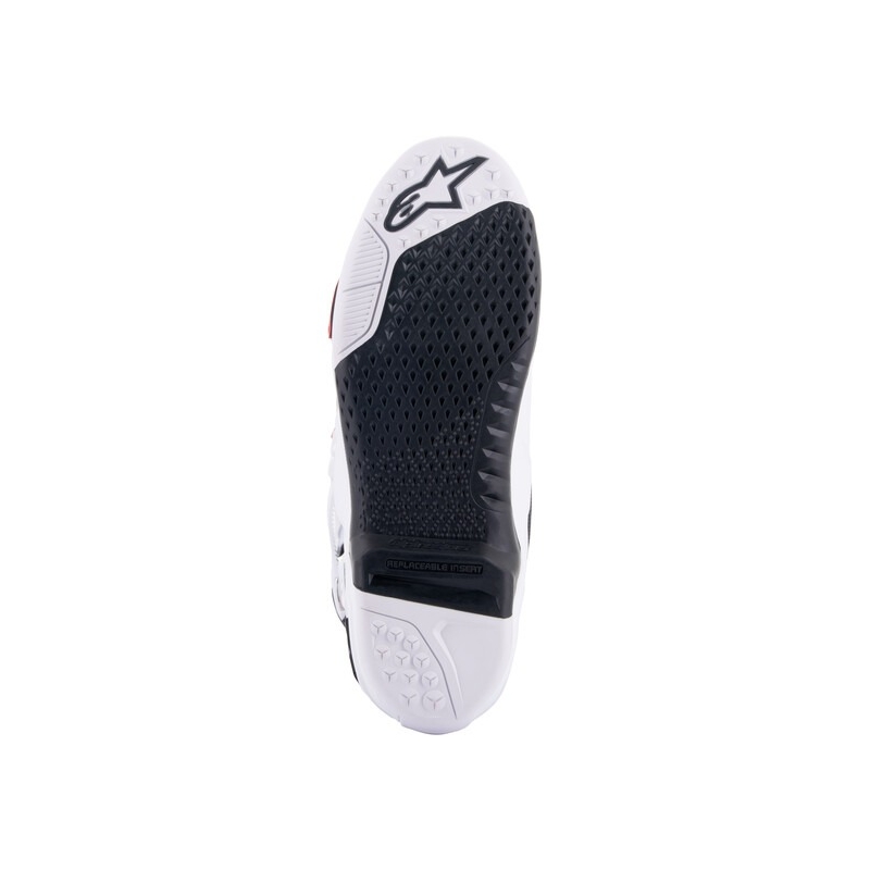 Alpinestars Tech 10 Supervented motoristični škornji perforirani belo-rdeči-črni