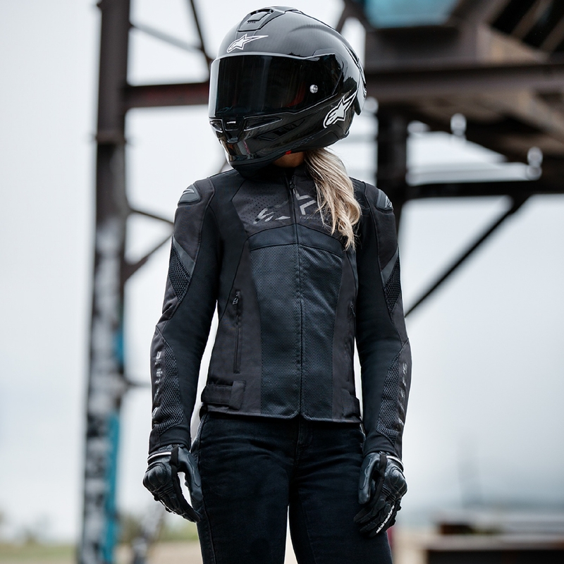 Ženska motoristična jakna Alpinestars Stella T-GP Plus R 4 Airflow črno-črna