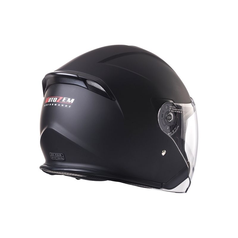 Odprta motoristična čelada Street Racer SR 01 MotoZem Performance črna - II. kakovosti
